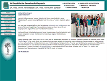 Tablet Screenshot of orthopaedischepraxis-dd.de